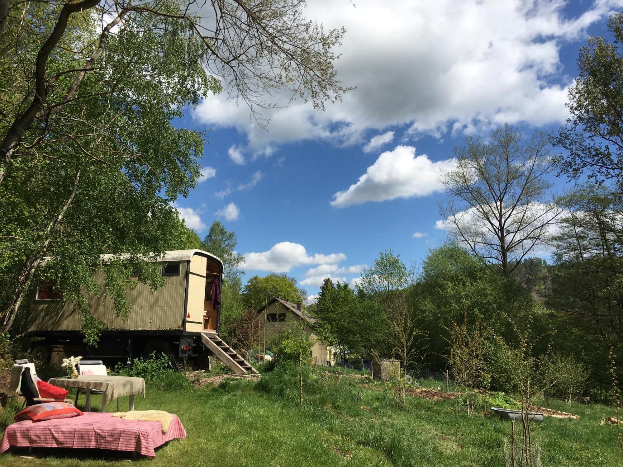 Kuscheliger Zirkuswagen Im Wildgarten Witzenhausen Exteriör bild